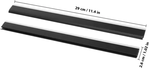 Vista 4 de Angoily 2 tiras de repuesto para borde de recogedor, borde de goma para pala de basura, tiras de presión de entrada de silicona, accesorios