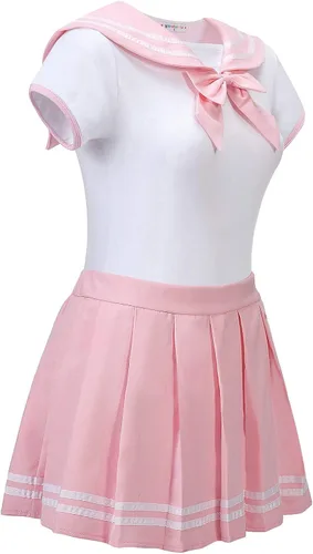 Vista 6 de Littleforbig - Pijama de algodón para enterizo conjunto de falda mágica para cosplay