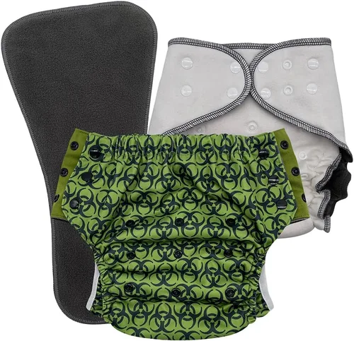 Vista 28 de EcoAble Juego de pañales de tela nocturna para niños grandes, de 6 a 16 años Bragas protectoras para necesidades especiales para incontinencia