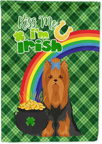 Vista 53 de Caroline's Treasures WDK4731GF - Bandera decorativa para jardín del día de San Patricio, color negro y tostado, Airedale Terrier, para jardín