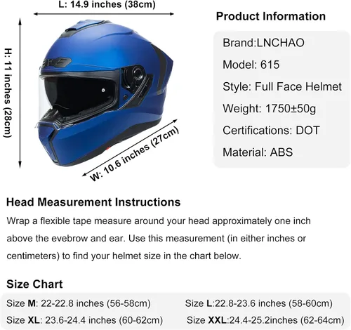 Vista 6 de Cascos de Motocicleta con Doble Visera Casco Integral para Adultos, Jóvenes, Hombres y Mujeres, Aprobado por ECE y DOT, Casco para Motocicleta, Moto