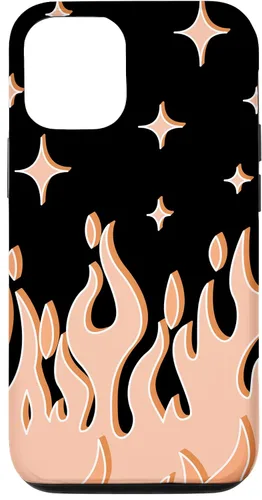 Vista 26 de Funda Gótica Pastel para iPhone 16 con diseño de llama naranja