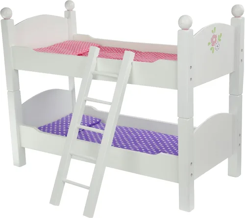Vista 8 de Doble litera Teamson de lunares, de princesa, de 18" , 18", gris
