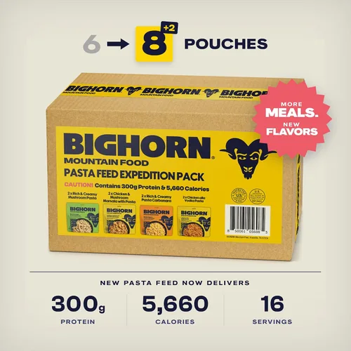 Vista 2 de BIGHORN - Paquete de expedición de alimentación de pasta, 8 comidas