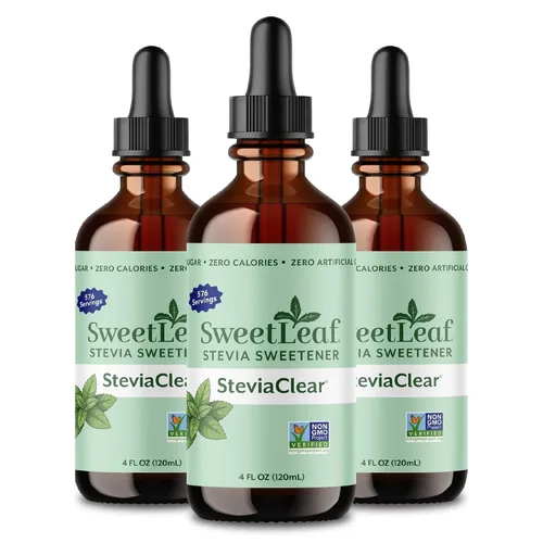 Vista 10 de SweetLeaf Stevia Drops - Edulcorante líquido, SteviaClear, 4 onzas líquidas, paquete de 2 Unflavored Sweet Drops, Organic Stevia Leaf Extract