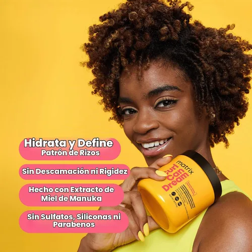Vista 4 de Crema de Mantenimiento Matrix A Curl Can Dream - Hidrata y Define Rizos Para Cabello Rizado, Crespo y Ondulado, Protege del Estilo con Calor