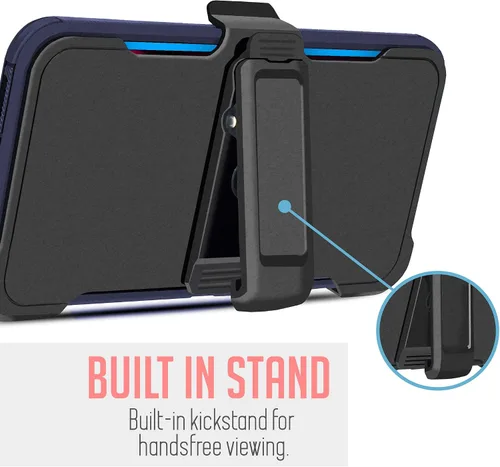 Vista 6 de Jackpotwireless T-Mobile REVVL 6 5G 6.52 pulgadas (2022) Funda con clip para cinturón, [protección contra caídas de grado militar] funda resistente