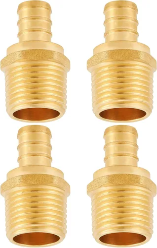 Vista 6 de Accesorios Pex de latón sin plomo de 1/2 pulgada, adaptador hembra de 1/2 Pex, adaptador roscado hembra PEX 1/2 "x 1/2" NPT hembra, 1/2 pulgada Pex