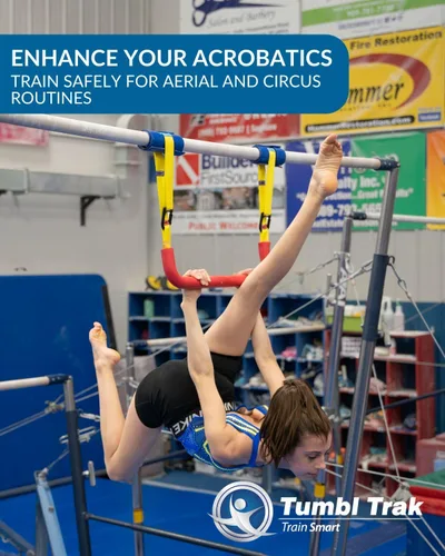 Vista 5 de Tumbl Trak Barra de trapecio ajustable, barra de columpio para interiores para niños, barra de columpio, accesorios de trapecio ninja, juego