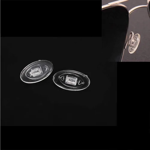 Vista 3 de Almohadillas nasales para gafas de 0.433 in, 5 pares de silicona de repuesto para gafas Oakley