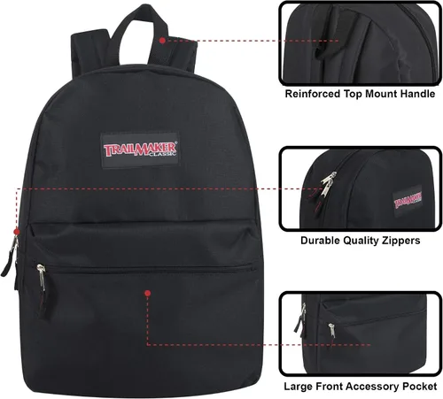 Vista 2 de Trail maker Mochila con kit de suministros escolares para niños, mochila con 20 piezas de material escolar