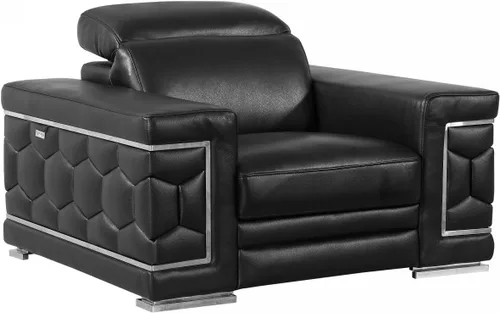 Vista 23 de Blackjack Furniture Usry - Sofá tapizado de piel italiana, color caqui