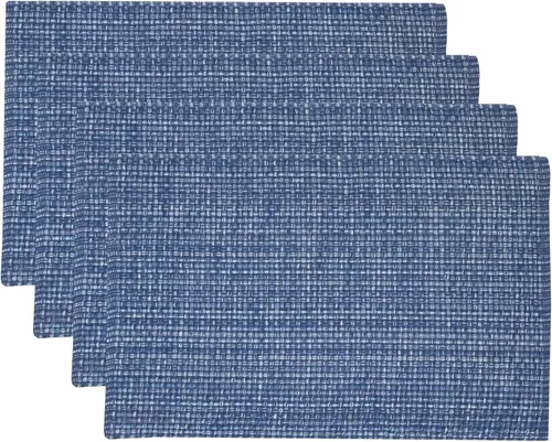 Vista 22 de Camino de mesa 100% algodón para mesas de comedor, rectangular, tejido de dos tonos, 72 x 13 pulgadas, suave y duradero, color negro (paquete de 1)