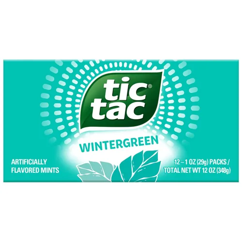 Vista 7 de Tic Tac Pastillas de Menta Wintergreen para el Aliento, Paquete a Granel de 12, Refrescante Para Llevar, 1 Oz Cada Una