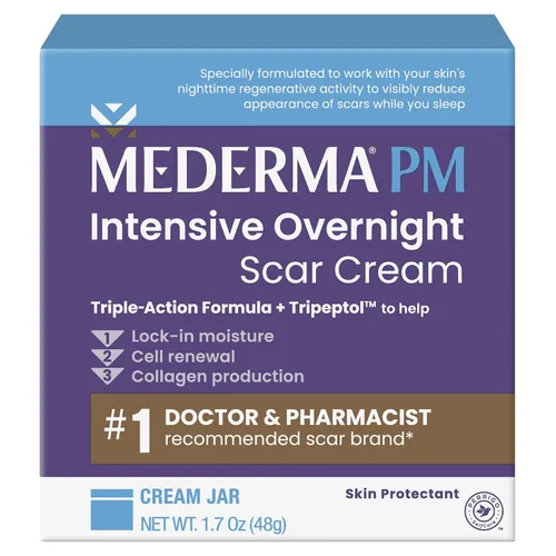 Vista 11 de Mederma PM Crema Intensiva Nocturna para Cicatrices, Trabaja con la Actividad Regenerativa Nocturna de la Piel, Clínicamente Demostrado que Hace