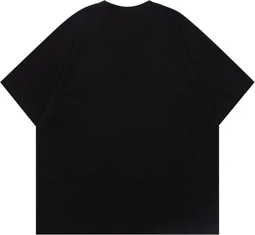 Vista 2 de IDEVERRAY Camisetas gráficas de algodón para hombre, camisa corta casual de moda, ajuste holgado, manga corta, unisex