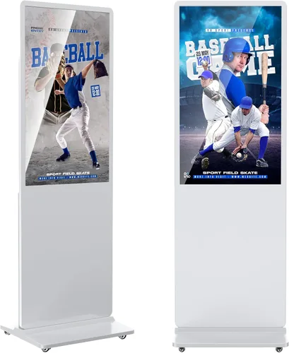Vista 35 de Pantalla LCD IPS de 32 pulgadas para señalización digital interior, quioscos digitales de pie interactivos con WiFi, entrada HDMI/USB, reproductor