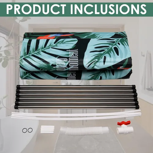 Vista 5 de Bañera portátil para adultos Hielo frío para bañera, piscina, bañera no inflable, cabina de ducha, plegable e independiente, tamaño plegable