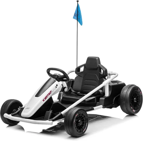 Vista 8 de sopbost Kart eléctrico de deriva de 36V Go Kart, 2WD Kids Ride On Car Negro