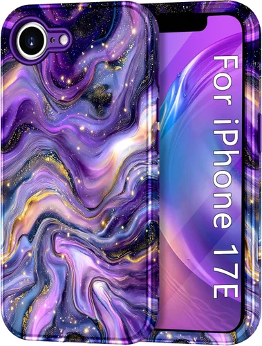 Vista 28 de Btscase Funda compatible con iPhone 17 de 6.3 pulgadas 2025, patrón de mármol 3 en 1, resistente a prueba de golpes, cuerpo completo, policarbonato