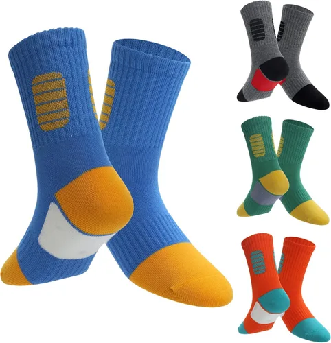 Vista 7 de HUMAN FEELINGS Just Wrestle - Calcetines tejidos de media pantorrilla Tallas para jóvenes y adultos, calcetines de baloncesto, fútbol, deportes al
