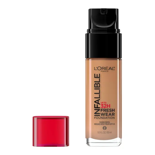 Vista 37 de L'Oreal Paris Maquillaje Infallible - Base ligera de maquillaje resistente hasta 32 horas, tono 390 Rosa Perla, 1 fl oz, el empaque puede variar