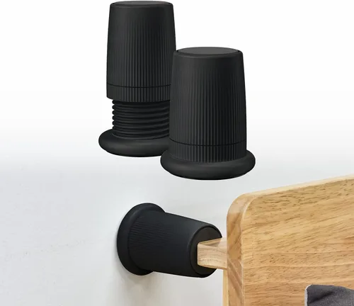 Vista 11 de Elevadores ajustables para muebles, elevadores de cama de 1.6 a 2.6 pulgadas, color blanco, plástico duradero y antideslizantes, elevadores de sofá