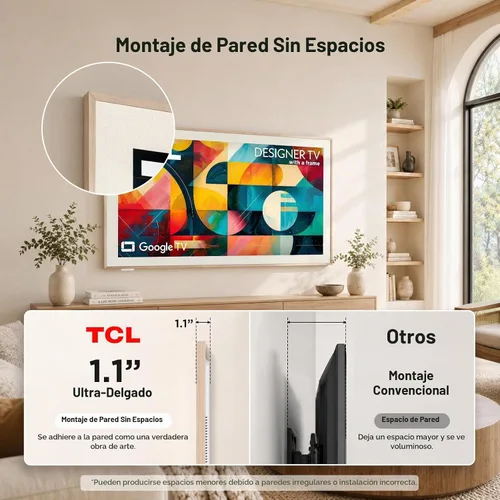 Vista 3 de TCL Marco de fotos de la serie Designer de 55 pulgadas, QLED 4K, 55A300L