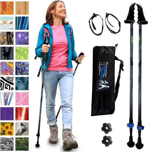 Vista 16 de York Nordic Motivator - Bastones de caminata para equilibrio y rehabilitación - Agarres de estabilidad patentados - Ligeros, ajustables y plegables