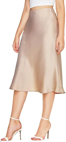 Vista 3 de Verdusa - Falda midi elegante acampanada y de cintura alta para mujer