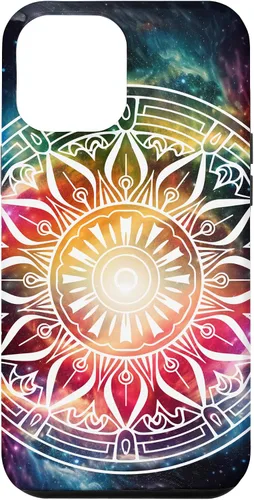 Vista 6 de Funda para iPhone 14, mandala espiritual, hippie y bohemio, meditación de flores para mujer