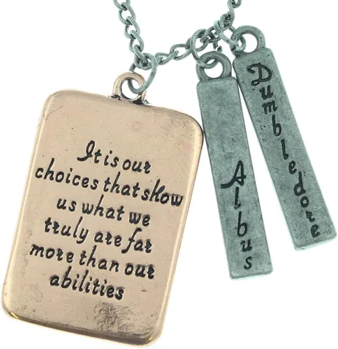 Vista 3 de Collar con diseño de Harry Potter con cita del personaje Albus Dumbledore