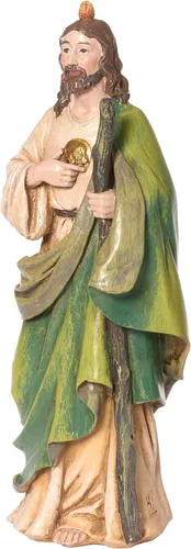 Vista 3 de Roman Joseph's Studio Inc.. Figura de St Jude en base, colección renacentista a escala de 6 pulgadas, 6.5 pulgadas de alto, resina y piedra, regalo