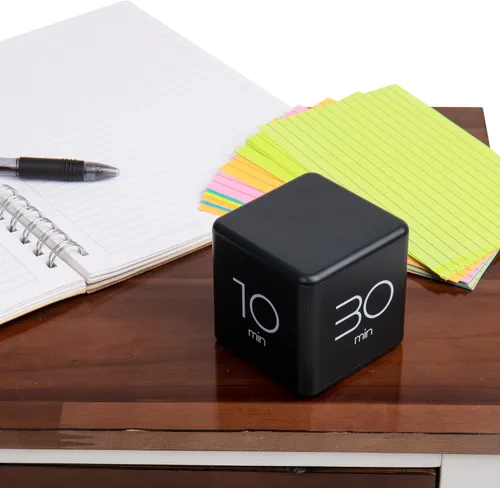 Vista 8 de Mind Reader Temporizador de productividad, cuatro ajustes de tiempo, 2 ajustes de volumen, portátil, motivador, sonido cronómetro, versátil, negro