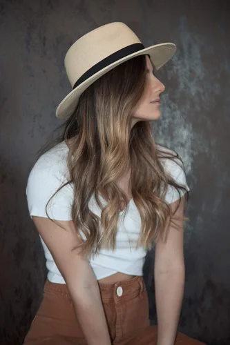 Vista 5 de Pineapple&Star Sun Straw Fedora - Sombrero de playa con trenza fina UPF50+ para unisex