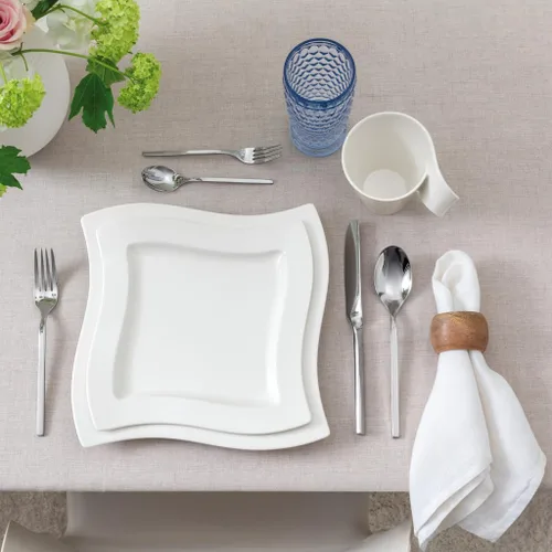 Vista 4 de Villeroy & Boch New Wave - Plato llano, 10.5 pulgadas, color blanco