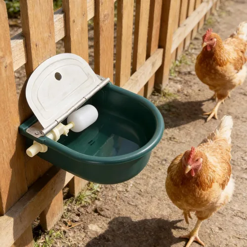Vista 8 de Comedero automático de agua de 1.2 galones para vaca, ganado, caballo, cuencos de agua con válvula de flotador, cuenco de herramientas para gato