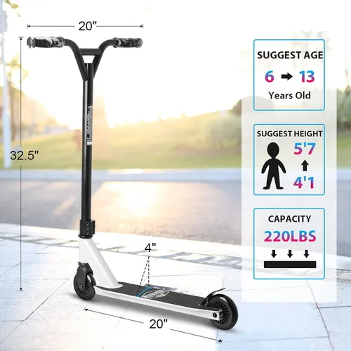 Vista 6 de VOKUL Patinete Pro Completo para niños, niños y niñas adolescentes desde 6 años - Patinete de acrobacias Pro Stunt para trucos de estilo libre