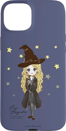 Vista 9 de Funda para iPhone 16 Harry Potter Luna Lovegood con cita y estrellas