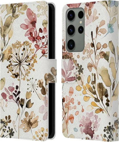 Vista 280 de Head Case Designs Officially Licensed Ninola Beige Wild Grasses Leather Wallet Case Compatible with Samsung Galaxy A07 4G