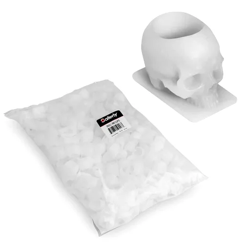 Vista 14 de Saferly Skull - Tapas de tinta para tatuaje, 200 unidades, color negro