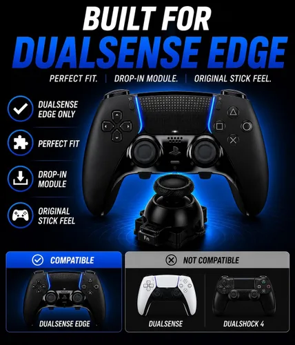 Vista 7 de Besavior PS5 DualSense Edge Stick Module Adjustable Tension TMR Anti-Drift
