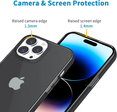 Vista 5 de JJGoo Funda compatible con iPhone 14 Pro Max transparente, protectora, a prueba de golpes, delgada y fina, cubierta de parachoques suave, fundas