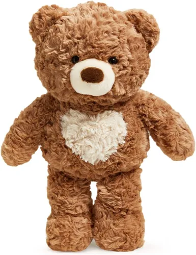 Vista 10 de Oso de Peluche de 34,8 cm con Corazón, Lindo Oso de Peluche de Felpa para Niñas y Niños (Beige)