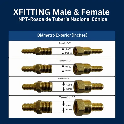 Vista 9 de XFITTING - Adaptador macho XFITTING de 1/2" Pex X 1/2", rosca NPT macho, versión crimpada Pex B