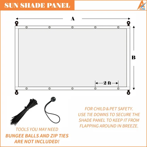 Vista 6 de Toldo de pérgola para exteriores, 11 x 4 pies, para patio, terraza, porche, patio trasero, glorieta, cubierta de repuesto con ojales espaciados