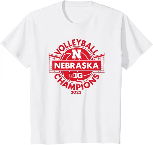 Vista 4 de Nebraska Cornhuskers Big Ten Champs 2023 - Camiseta de voleibol para mujer, Negro