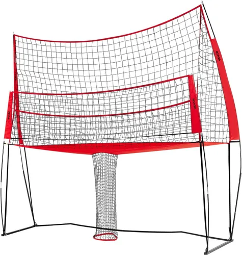 Vista 9 de VEVORAdjustable Height Badminton Net Set for Backyard Beach Lawn, Outdoor Portable Volleyball Net with Carrying Bag, 4 Square Quick Assemble Game