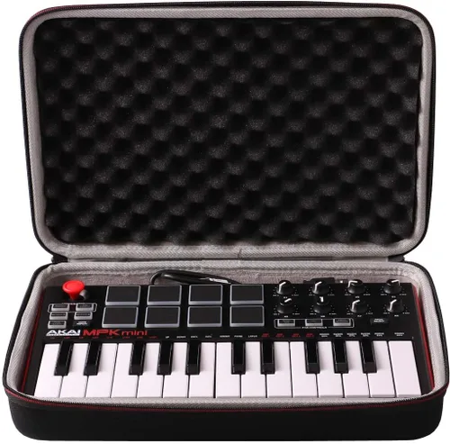 Vista 11 de LTGEM - Funda para Akai MPK Mini MK3/MPK Mini Play MK3 MIDI Controller Carcasa rígida de EVA, resistente al agua, protección contra golpes