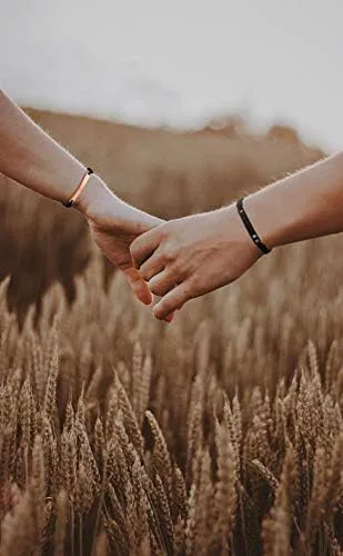 Vista 4 de MEALGUET - Pulseras magnéticas personalizadas para parejas de atracción mutua, pulseras de identificación trenzadas con nombre, conjunto de pulseras